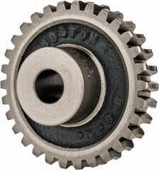 Boston Gear - 12 Pitch, 2-1/2" Pitch Diam, 30 Tooth Worm Gear - 1/2" Bore Diam, 14.5° Pressure Angle, Cast Iron - Exact Tool & Supply