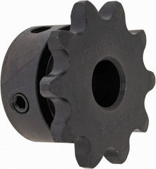 U.S. Tsubaki - 10 Teeth, 3/8" Chain Pitch, Chain Size 35, Finished Bore Sprocket - 3/8" Bore Diam, 1.214" Pitch Diam, 1.38" Outside Diam - Exact Tool & Supply