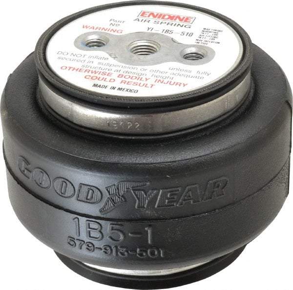 Value Collection - 100 psi Actuation: 530 Lb Ext, 1,620 Lb Compr, 3/8-16 & 3/8-16, 3" Stroke Len, Bellow Single Convolute Air Spring - 4.8" Extended Height, 1.8" Compressed Height, 6" Max OD at 100 psi, 195 to 1,560 Lb Capacity - Exact Tool & Supply