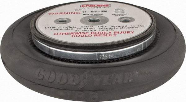 Value Collection - 100 psi Actuation: 815 Lb Ext, 3,650 Lb Compr, 3/8-16 & 3/8-16, 3.8" Stroke Len, Bellow Single Convolute Air Spring - 5.6" Extended Height, 1.8" Compressed Height, 8.7" Max OD at 100 psi, 330 to 2,965 Lb Capacity - Exact Tool & Supply