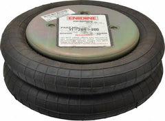 Value Collection - 100 psi Actuation: 540 Lb Ext, 5,435 Lb Compr, 3/8-16 & 3/8-16, 8" Stroke Len, Bellow Double Convolute Air Spring - 11-1/2" Extended Height, 3-1/2" Compressed Height, 10.3" Max OD at 100 psi, 250 to 3,615 Lb Capacity - Exact Tool & Supply