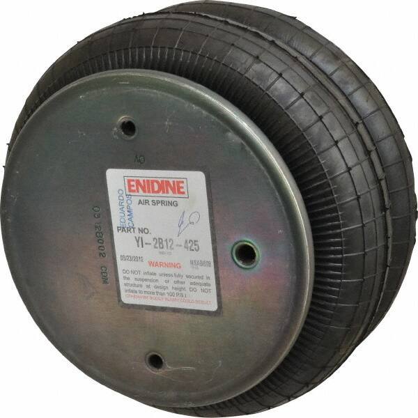 Value Collection - 100 psi Actuation: 2,905 Lb Ext, 9,480 Lb Compr, 3/8-16 & 3/8-16, 7.6" Stroke Len, Bellow Double Convolute Air Spring - 11.1" Extended Height, 3-1/2" Compressed Height, 13" Max OD at 100 psi, 915 to 7,205 Lb Capacity - Exact Tool & Supply