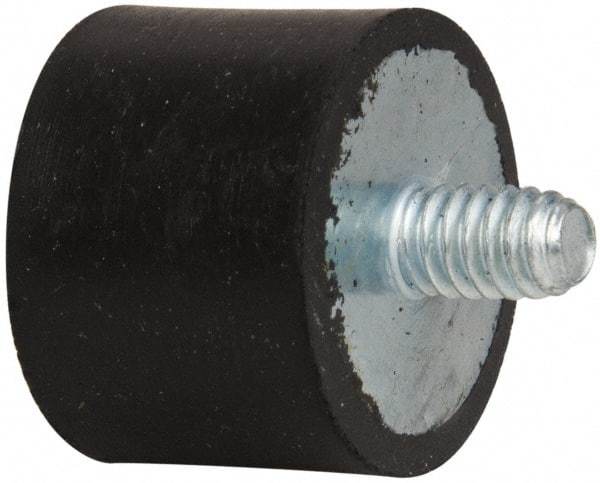 Tech Products - 55 Lb Capacity, 1/4-20 Plate/Stud Vibration Isolator - 1" Diam, 3/4" High - Exact Tool & Supply
