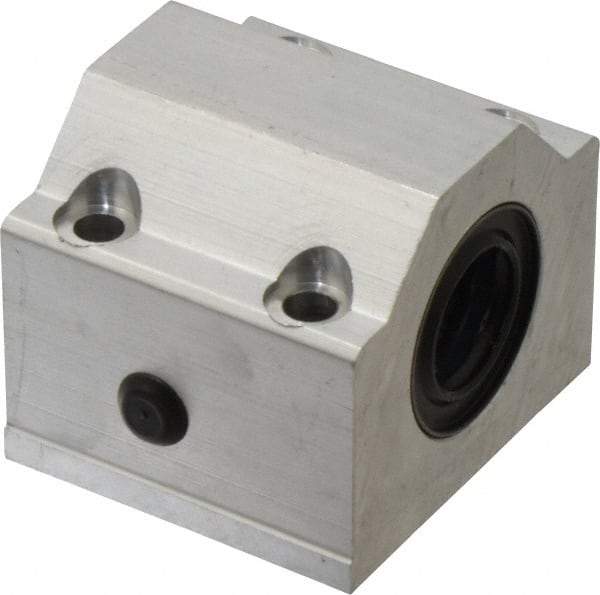 Thomson Industries - 20mm Inside Diam, 4,000 Lbs. Dynamic Capacity, Closed Single Pillow Block Linear Bearing - 50mm Overall Height x 60mm Overall Width, 32mm Btw Mount Hole Centers - Exact Tool & Supply