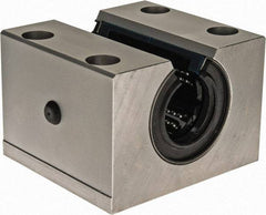 Thomson Industries - 30mm Inside Diam, 8,300 Lbs. Dynamic Capacity, Open Single Pillow Block Linear Bearing - 60mm Overall Height x 87" Overall Width, 45mm Btw Mount Hole Centers - Exact Tool & Supply