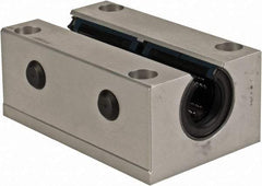 Thomson Industries - 16mm Inside Diam, 4,400 Lbs. Dynamic Capacity, Open Twin Pillow Block Linear Bearing - 35mm Overall Height x 53" Overall Width, 64mm Btw Mount Hole Centers - Exact Tool & Supply