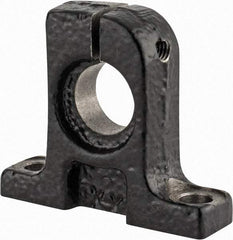 Thomson Industries - 12mm Diam, Malleable Iron Alloy Shaft Support - Plain Shafting - Exact Tool & Supply