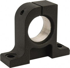 Thomson Industries - 40mm Diam, Malleable Iron Alloy Shaft Support - Plain Shafting - Exact Tool & Supply