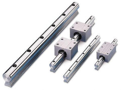 Thomson Industries - 5/8" Shaft Diam, 0.45" Base Width, Steel Shaft, Steel Rail, Round Shaft Assemblies - #5 Bolt, 24" Long - Exact Tool & Supply
