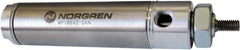Norgren - 1" Stroke Single Acting Air Cylinder - 10-32 Port, 10-32 Rod Thread - Exact Tool & Supply