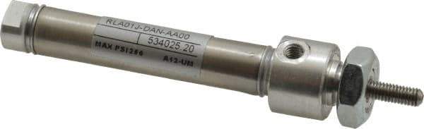 Norgren - 1-1/2" Stroke Double Acting Air Cylinder - 10-32 Port, 10-32 Rod Thread - Exact Tool & Supply