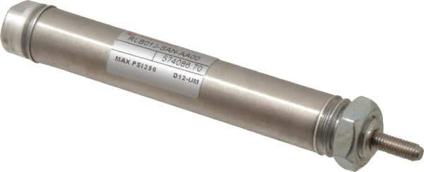 Norgren - 1-1/2" Stroke x 9/16" Bore Single Acting Air Cylinder - 10-32 Port, 10-32 Rod Thread - Exact Tool & Supply