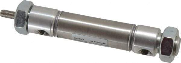 Norgren - 1" Stroke x 3/4" Bore Double Acting Air Cylinder - 1/8 Port, 1/4-28 Rod Thread - Exact Tool & Supply