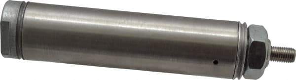 Norgren - 2" Stroke x 1-1/16" Bore Single Acting Air Cylinder - 1/8 Port, 5/16-24 Rod Thread - Exact Tool & Supply