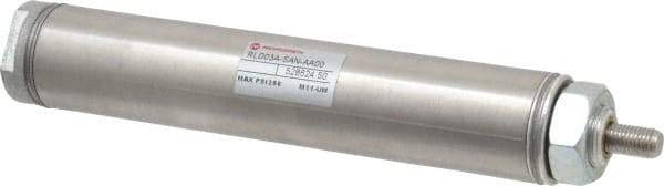 Norgren - 3" Stroke x 1-1/16" Bore Single Acting Air Cylinder - 1/8 Port, 5/16-24 Rod Thread - Exact Tool & Supply