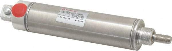 Norgren - 2" Stroke x 1-1/16" Bore Single Acting Air Cylinder - 1/8 Port, 5/16-24 Rod Thread - Exact Tool & Supply