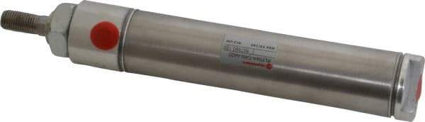Norgren - 4" Stroke x 1-1/4" Bore Double Acting Air Cylinder - 1/8 Port, 7/16-20 Rod Thread - Exact Tool & Supply