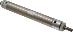 Norgren - 6" Stroke x 1-1/4" Bore Double Acting Air Cylinder - 1/8 Port, 7/16-20 Rod Thread - Exact Tool & Supply