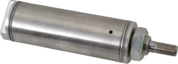 Norgren - 2" Stroke x 1-1/2" Bore Single Acting Air Cylinder - 1/8 Port, 7/16-20 Rod Thread - Exact Tool & Supply