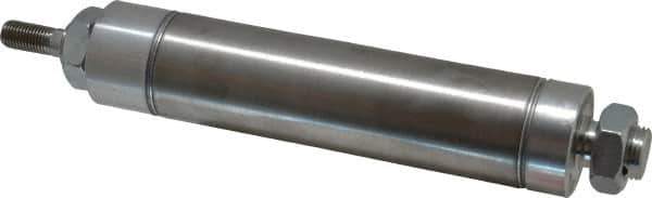Norgren - 4" Stroke x 1-1/2" Bore Double Acting Air Cylinder - 1/8 Port, 7/16-20 Rod Thread - Exact Tool & Supply