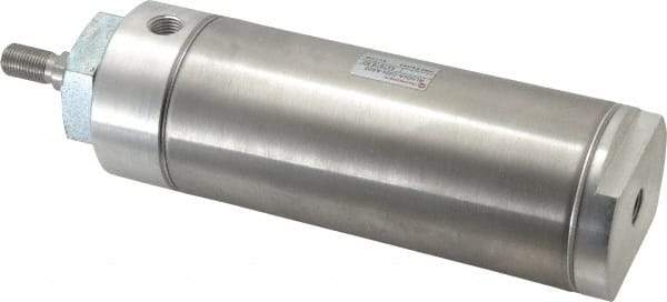 Norgren - 4" Stroke x 2-1/2" Bore Double Acting Air Cylinder - 1/4 Port, 1/2-20 Rod Thread - Exact Tool & Supply