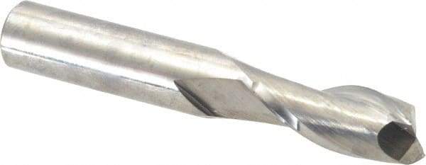 Niagara Cutter - 7/16", 1" LOC, 7/16" Shank Diam, 2-3/4" OAL, 2 Flute, Solid Carbide Square End Mill - Single End, Uncoated, Spiral Flute, 30° Helix, Centercutting, Right Hand Cut, Right Hand Flute, Series C230 - Exact Tool & Supply