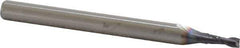 Niagara Cutter - 1/16", 3/16" LOC, 1/8" Shank Diam, 1-1/2" OAL, 2 Flute, Solid Carbide Square End Mill - Single End, TiAlN Finish, Spiral Flute, 30° Helix, Centercutting, Right Hand Cut, Right Hand Flute, Series C230 - Exact Tool & Supply