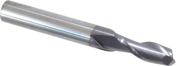 Niagara Cutter - 9/32", 3/4" LOC, 5/16" Shank Diam, 2-1/2" OAL, 2 Flute, Solid Carbide Square End Mill - Single End, TiAlN Finish, Spiral Flute, 30° Helix, Centercutting, Right Hand Cut, Right Hand Flute, Series C230 - Exact Tool & Supply