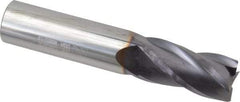 Niagara Cutter - 3/4", 1-1/2" LOC, 3/4" Shank Diam, 4" OAL, 4 Flute, Solid Carbide Square End Mill - Single End, TiAlN Finish, Spiral Flute, 30° Helix, Centercutting, Right Hand Cut, Right Hand Flute, Series C430 - Exact Tool & Supply