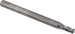 Niagara Cutter - 3/32", 3/16" LOC, 1/8" Shank Diam, 1-1/2" OAL, 4 Flute, Solid Carbide Square End Mill - Single End, Uncoated, Spiral Flute, 30° Helix, Centercutting, Right Hand Cut, Right Hand Flute, Series C430 - Exact Tool & Supply