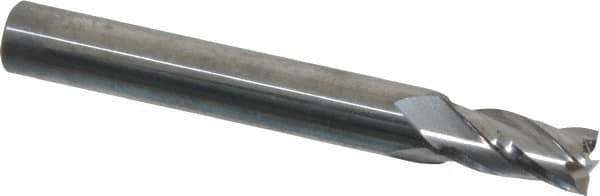 Niagara Cutter - 7/32", 7/16" LOC, 1/4" Shank Diam, 2" OAL, 4 Flute, Solid Carbide Square End Mill - Single End, Uncoated, Spiral Flute, 30° Helix, Centercutting, Right Hand Cut, Right Hand Flute, Series C430 - Exact Tool & Supply