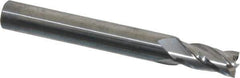 Niagara Cutter - 7/32", 7/16" LOC, 1/4" Shank Diam, 2" OAL, 4 Flute, Solid Carbide Square End Mill - Single End, Uncoated, Spiral Flute, 30° Helix, Centercutting, Right Hand Cut, Right Hand Flute, Series C430 - Exact Tool & Supply