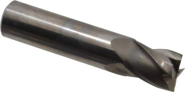Niagara Cutter - 5/8", 3/4" LOC, 5/8" Shank Diam, 3" OAL, 4 Flute, Solid Carbide Square End Mill - Single End, Uncoated, Spiral Flute, 30° Helix, Centercutting, Right Hand Cut, Right Hand Flute, Series C430 - Exact Tool & Supply