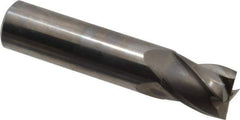 Niagara Cutter - 5/8", 3/4" LOC, 5/8" Shank Diam, 3" OAL, 4 Flute, Solid Carbide Square End Mill - Single End, Uncoated, Spiral Flute, 30° Helix, Centercutting, Right Hand Cut, Right Hand Flute, Series C430 - Exact Tool & Supply