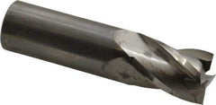 Niagara Cutter - 3/4", 1" LOC, 3/4" Shank Diam, 3" OAL, 4 Flute, Solid Carbide Square End Mill - Single End, Uncoated, Spiral Flute, 30° Helix, Centercutting, Right Hand Cut, Right Hand Flute, Series C430 - Exact Tool & Supply