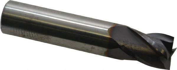 Niagara Cutter - 1/2", 5/8" LOC, 1/2" Shank Diam, 2-1/2" OAL, 4 Flute, Solid Carbide Square End Mill - Single End, TiAlN Finish, Spiral Flute, 30° Helix, Centercutting, Right Hand Cut, Right Hand Flute, Series C430 - Exact Tool & Supply