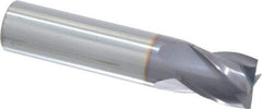 Niagara Cutter - 5/8", 3/4" LOC, 5/8" Shank Diam, 3" OAL, 4 Flute, Solid Carbide Square End Mill - Single End, TiAlN Finish, Spiral Flute, 30° Helix, Centercutting, Right Hand Cut, Right Hand Flute, Series C430 - Exact Tool & Supply