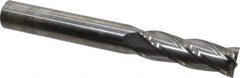 Niagara Cutter - 3/8", 1-1/8" LOC, 3/8" Shank Diam, 3" OAL, 4 Flute, Solid Carbide Square End Mill - Single End, Uncoated, Spiral Flute, 30° Helix, Centercutting, Right Hand Cut, Right Hand Flute, Series C430 - Exact Tool & Supply