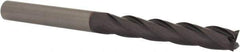 Niagara Cutter - 1/2", 3" LOC, 1/2" Shank Diam, 6" OAL, 4 Flute, Solid Carbide Square End Mill - Single End, TiAlN Finish, Spiral Flute, 30° Helix, Centercutting, Right Hand Cut, Right Hand Flute, Series C430 - Exact Tool & Supply