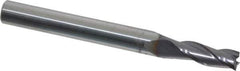 Niagara Cutter - 7/32", 5/8" LOC, 1/4" Shank Diam, 2-1/2" OAL, 3 Flute, Solid Carbide Square End Mill - Single End, TiAlN Finish, Spiral Flute, 30° Helix, Centercutting, Right Hand Cut, Right Hand Flute, Series C330 - Exact Tool & Supply
