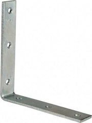 Value Collection - 6" Long x 1-1/4" Wide, Steel, Corner Brace - Zinc Plated - Exact Tool & Supply