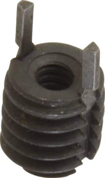 Recoil - #6-32 Internal, 5/16-18 External, 7.8mm Insert Length, Extra Heavy Duty Keylocking Thread Inserts - Carbon Steel, Zinc Phosphate Finish, Grade C1215 - Exact Tool & Supply