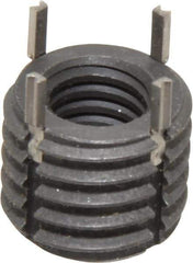 Recoil - 3/8-16 Internal, 5/8-11 External, 1/2" Insert Length, Extra Heavy Duty Keylocking Thread Inserts - Carbon Steel, Zinc Phosphate Finish, Grade C1215 - Exact Tool & Supply