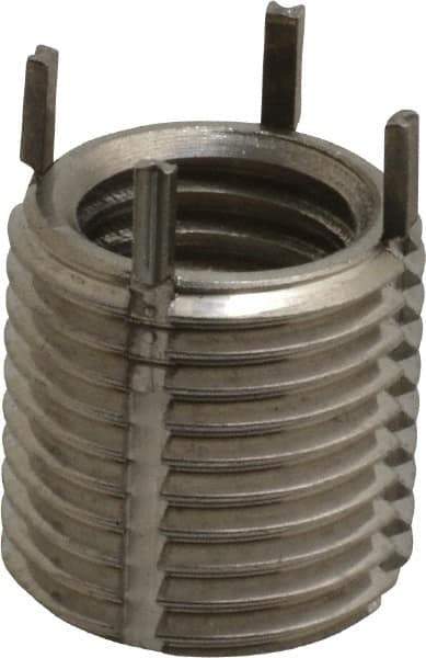Recoil - M12x1.75 Internal, M16x1.50 External, 16mm Insert Length, Thin Wall Keylocking Thread Inserts - Stainless Steel, Passivated Finish, Grade 303 - Exact Tool & Supply