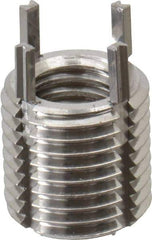 Recoil - M8x1.25 Internal, M12x1.25 External, 12mm Insert Length, Thin Wall Keylocking Thread Inserts - Stainless Steel, Passivated Finish, Grade 303 - Exact Tool & Supply