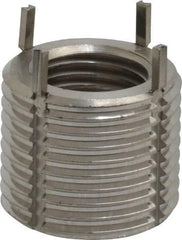 Recoil - 1/2-20 Internal, 3/4-16 External, 5/8" Insert Length, Heavy Duty Keylocking Thread Inserts - Stainless Steel, Passivated Finish, Grade 303 - Exact Tool & Supply
