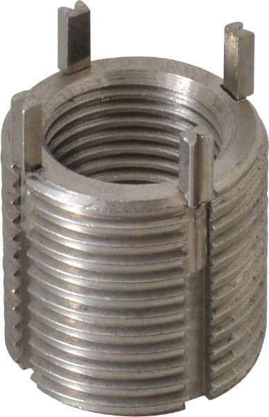 Recoil - 5/8-18 Internal, 7/8-14 External, 22mm Insert Length, Heavy Duty Keylocking Thread Inserts - Stainless Steel, Passivated Finish, Grade 303 - Exact Tool & Supply