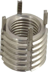 Recoil - 3/8-24 Internal, 9/16-12 External, 1/2" Insert Length, Heavy Duty Keylocking Thread Inserts - Stainless Steel, Passivated Finish, Grade 303 - Exact Tool & Supply