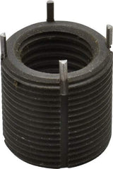 Recoil - 1-8 Internal, 1-3/8 - 12 External, 1-3/8" Insert Length, Heavy Duty Keylocking Thread Inserts - Carbon Steel, Zinc Phosphate Finish, Grade C1215 - Exact Tool & Supply