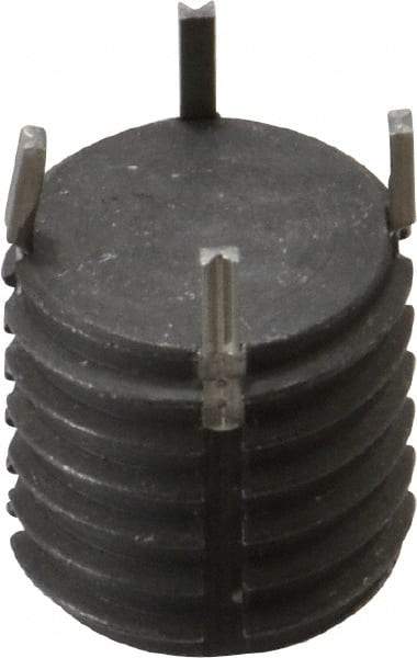 Recoil - 5/8-11 External, 5/8" Insert Length, Solid Keylocking Thread Inserts - Carbon Steel, Zinc Phosphate Finish, Grade C1215 - Exact Tool & Supply